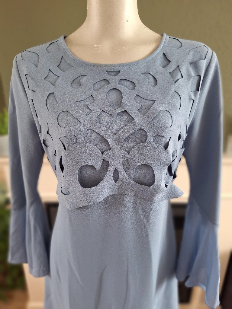 Rinascimento trompet blauwe jurk L 42, Kleding | Dames, Knielengte, Gedragen, Verzenden, Blauw