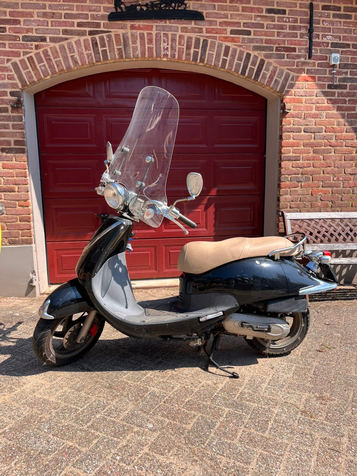 Superfijne zwarte Sym Allo uit 2010, Ophalen, Gebruikt, Maximaal 45 km/u, Allo