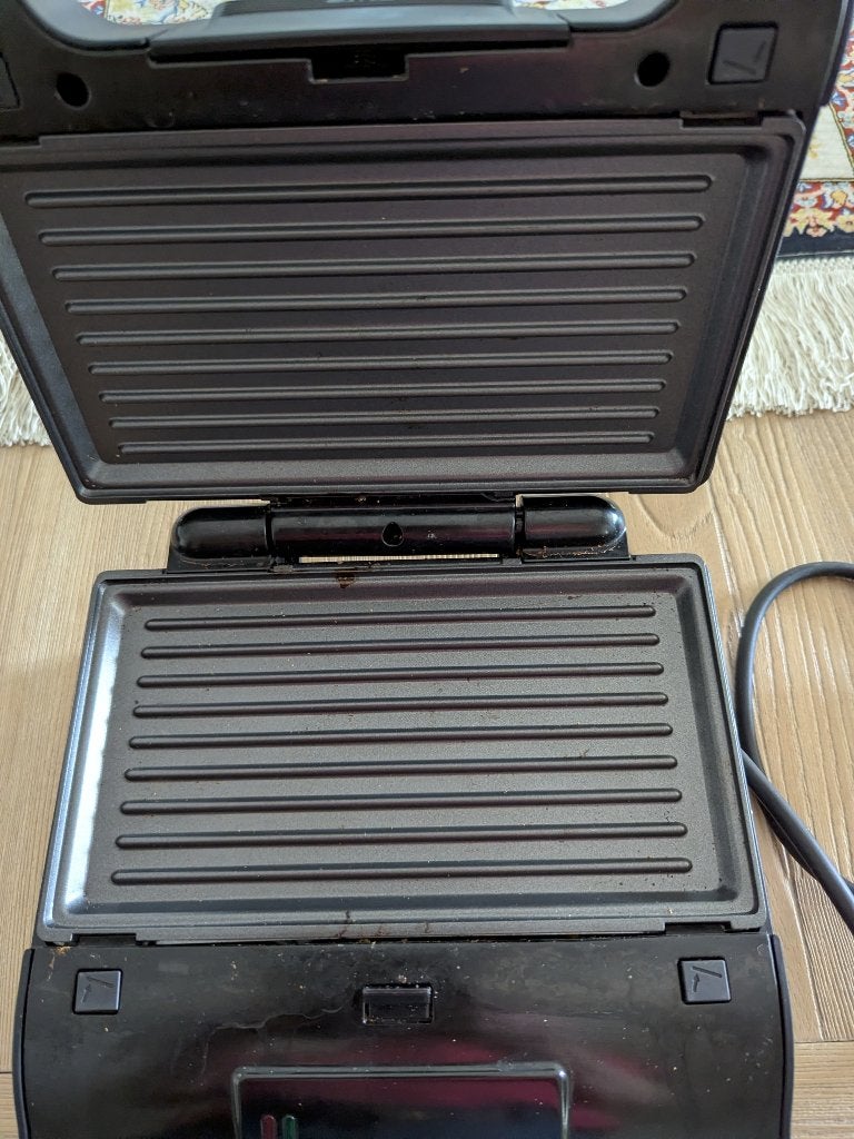 Princess tosti-ijzer/contactgrill/panini (In zeer goede staa, Ophalen of Verzenden, Uitneembare platen, Gebruikt