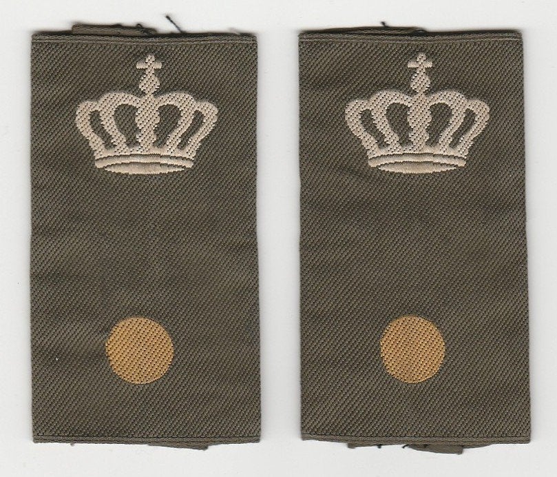 set rangen epauletten Vaandrig / Adjudant Instructeur, Verzenden, Landmacht, Nederland, Embleem of Badge