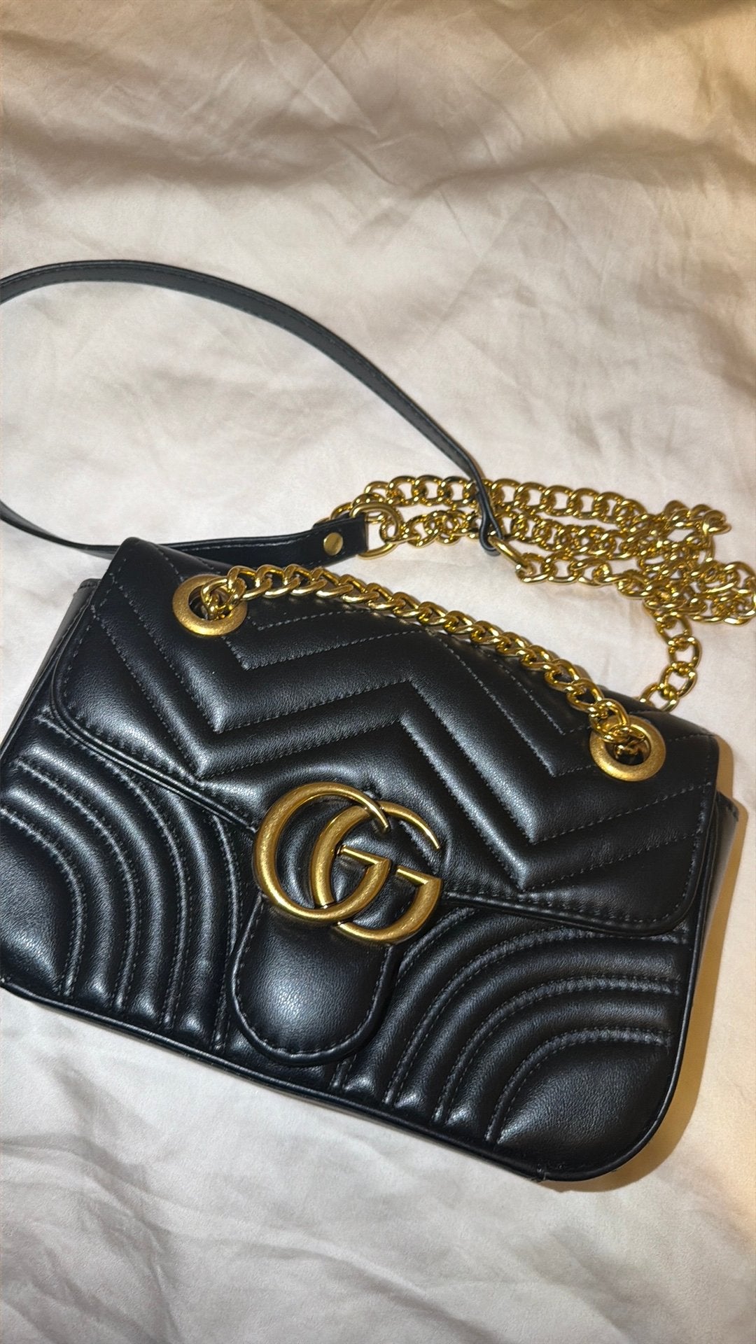 Mooie zwarte designer tas gucci marmont, Ophalen of Verzenden, Zo goed als nieuw, Zwart, Handtas