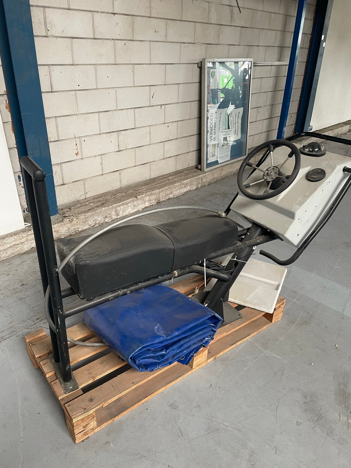 Stuurconsole met zitting en stuurwiel, Watersport en Boten, Accessoires en Onderhoud, Ophalen, Gebruikt, Overige typen