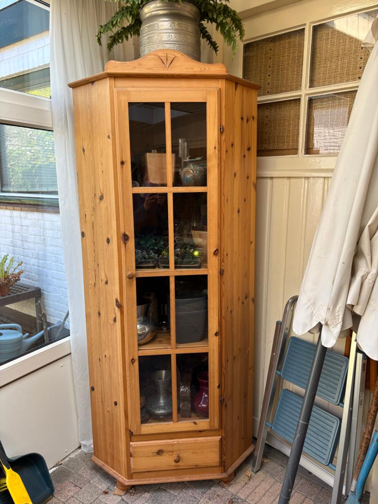 Hoekkast. Grenenhout. Ikea, Ophalen, 50 tot 100 cm, Zo goed als nieuw, Met lade(s)