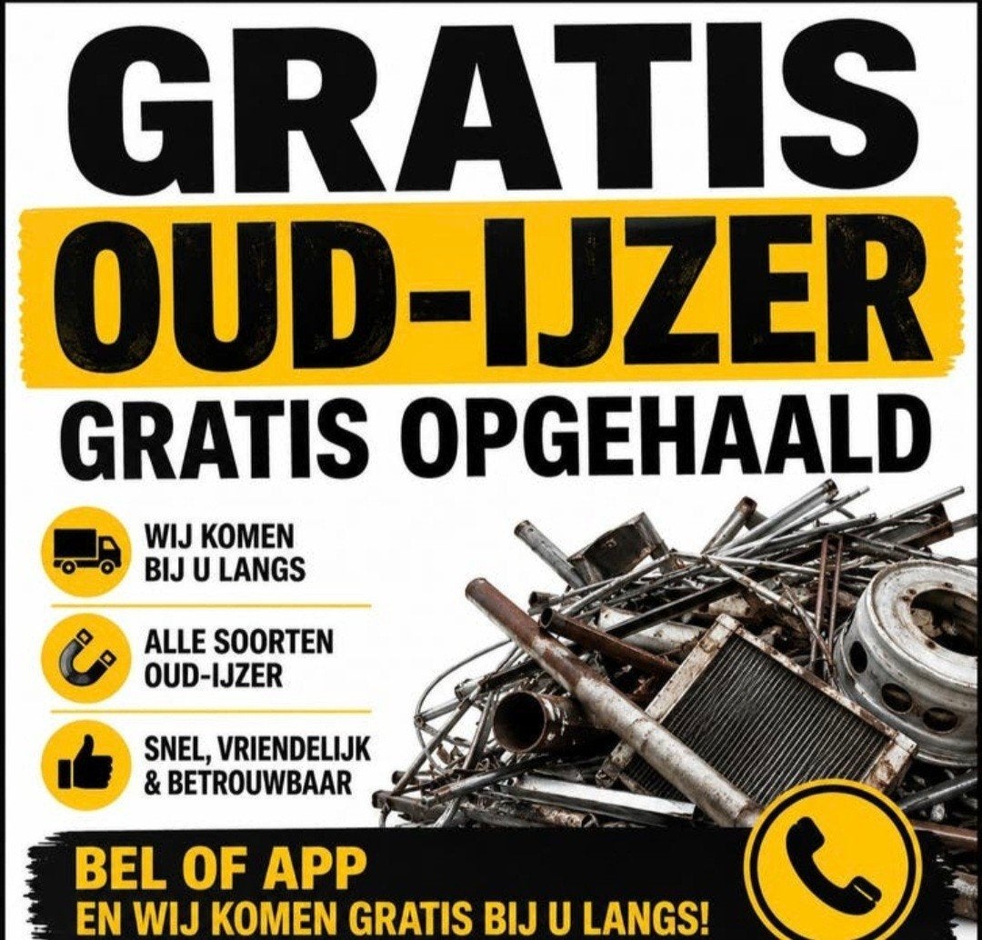 gezocht gratis oud-ijzer gratis opgehaald, Doe-het-zelf en Verbouw, Ophalen, Gebruikt