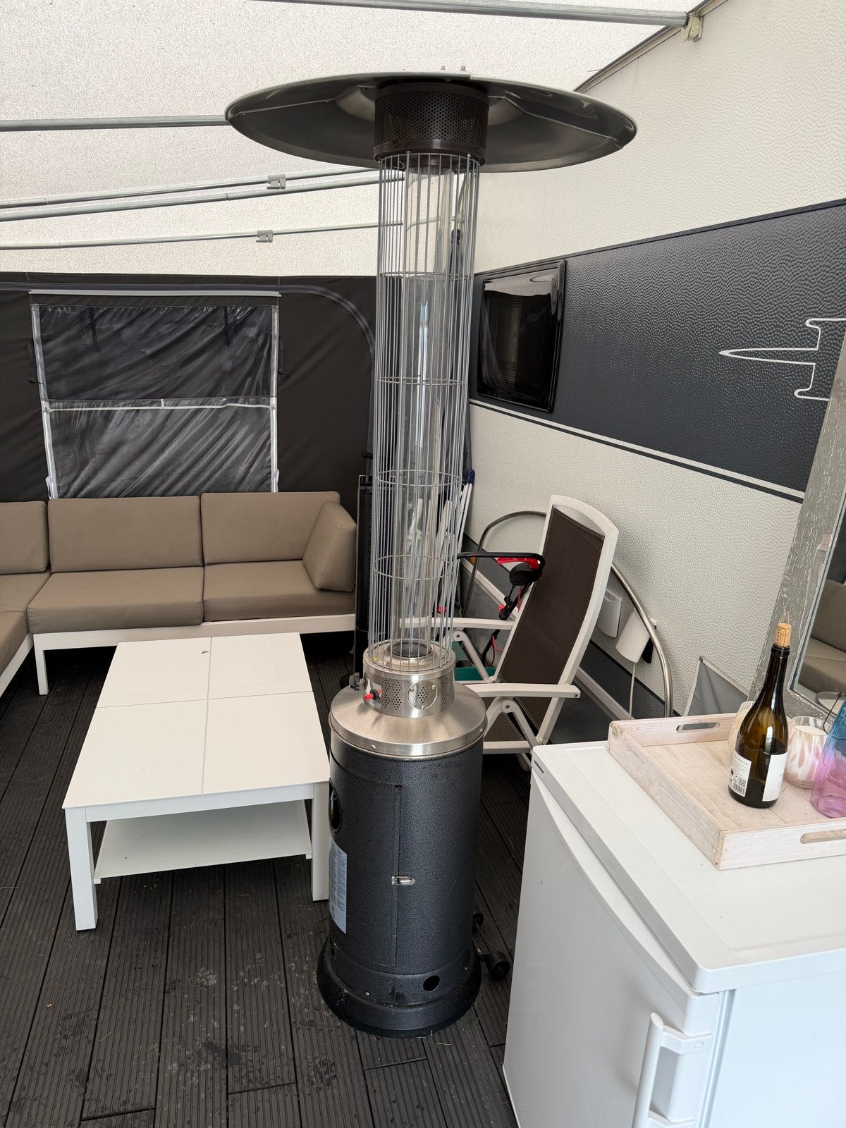 Eurom Flame Heater - Terrasverwarmer op Gas, Ophalen, Gebruikt, Gas, Vloer