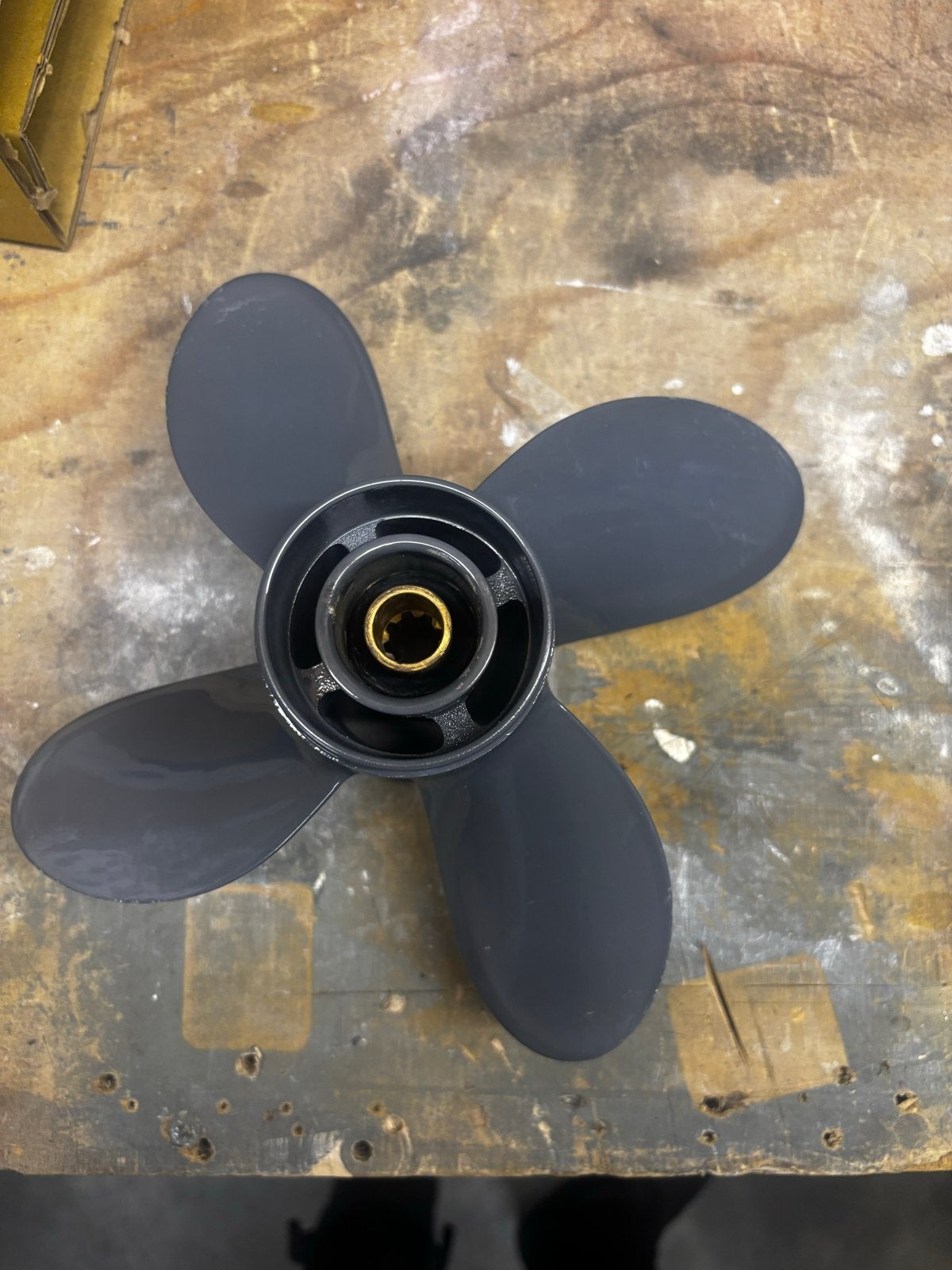 Honda 4-blads buitenboordmotor propeller 9 1/4 x 10 inch, Ophalen of Verzenden, Gebruikt, Motor en Techniek