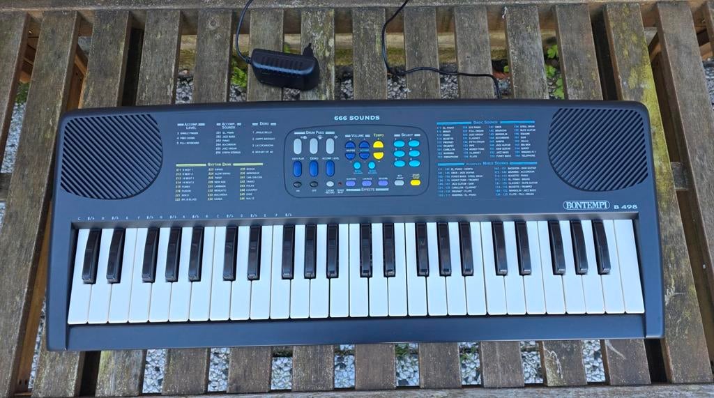 Bontempi B498 Keyboard, 49 toetsen, 666 sounds, met doos, Ophalen of Verzenden, Zo goed als nieuw, Overige merken