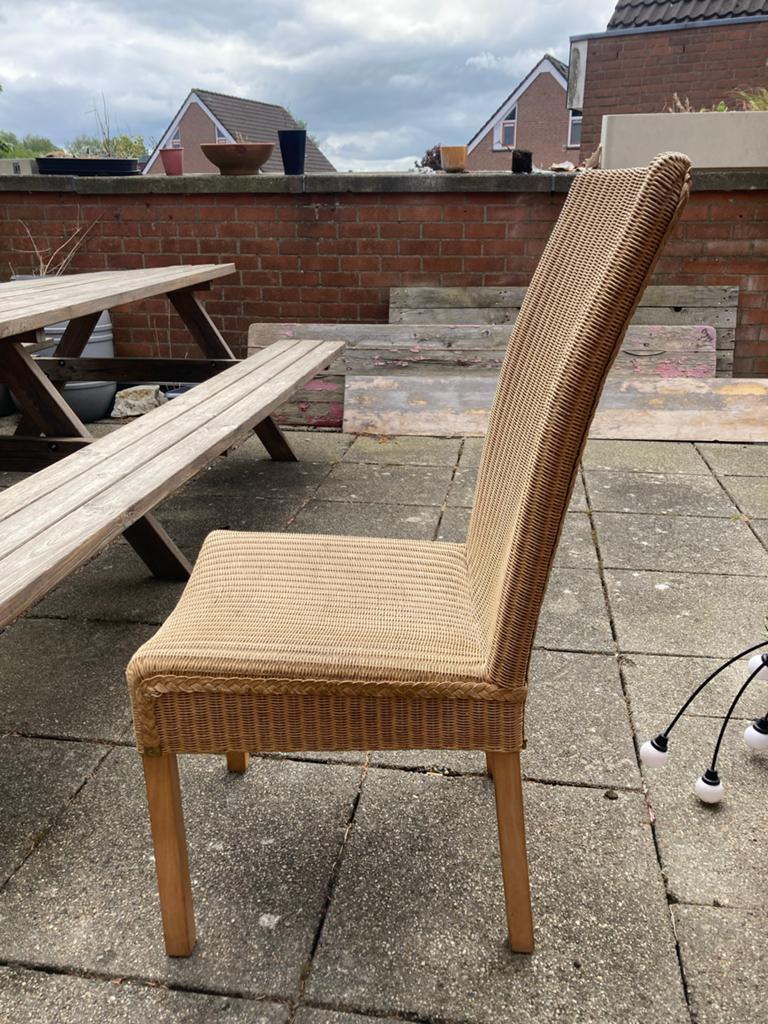 Rotan stoelen (4 stuks) van merk Loom - Gebruikt, Huis en Inrichting, Stoelen, Ophalen, Gebruikt, Overige kleuren, Riet of Rotan