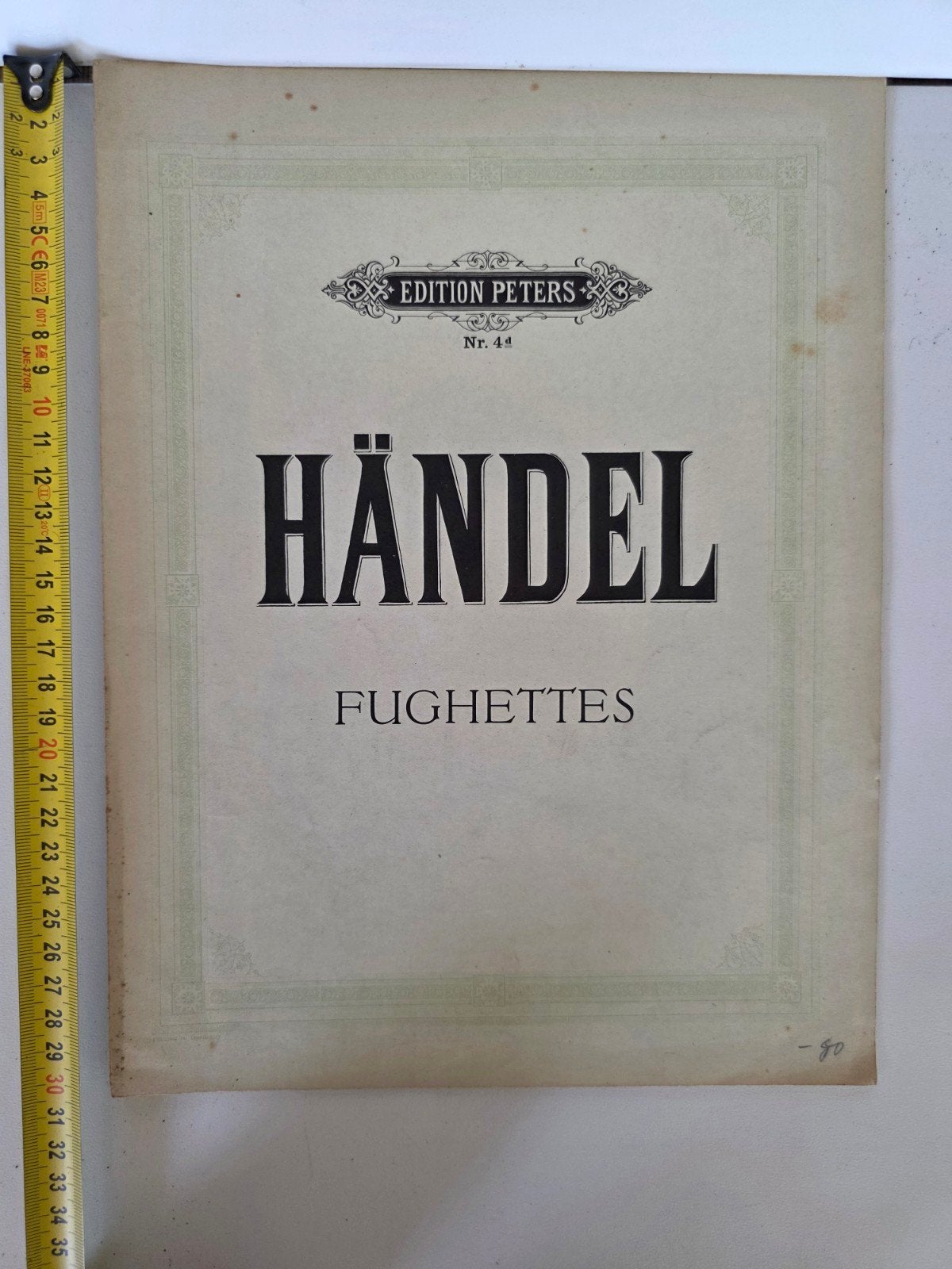 G.F. Händel - Fughettes voor Klavier (Edition Peters), Gebruikt, Klassiek, Ophalen of Verzenden, Artiest of Componist