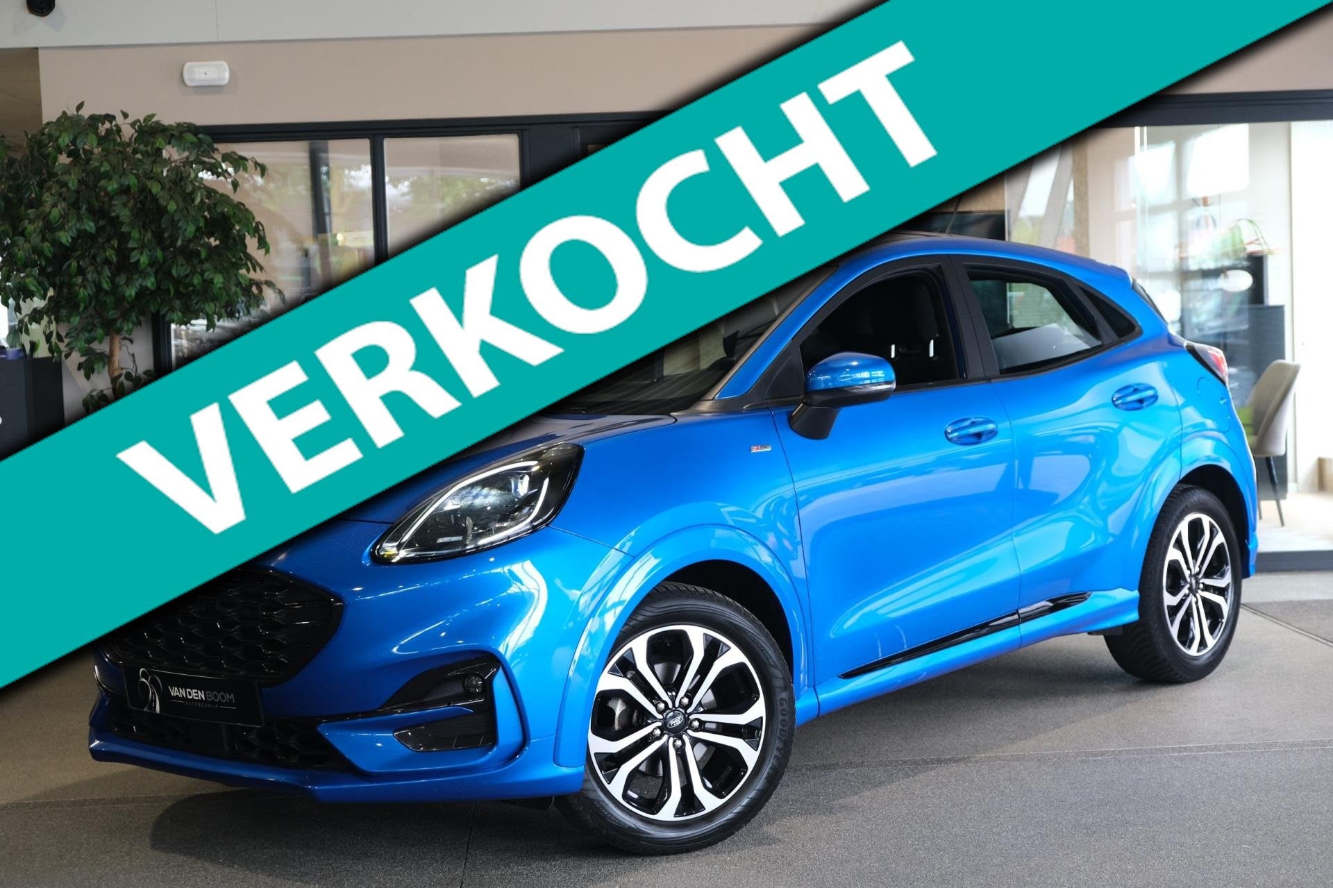 Ford Puma 1.0 EcoBoost Hybrid ST-Line Navi Led Cruise, Auto's, Voorwielaandrijving, Zwart, Blauw, Origineel Nederlands