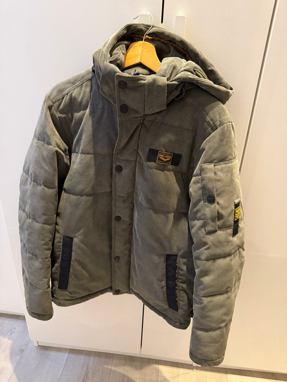 PME Legend Gobbler Corduroy Winterjas - Maat M, Kleding | Heren, Ophalen of Verzenden, Zo goed als nieuw, Maat 48/50 (M), Groen