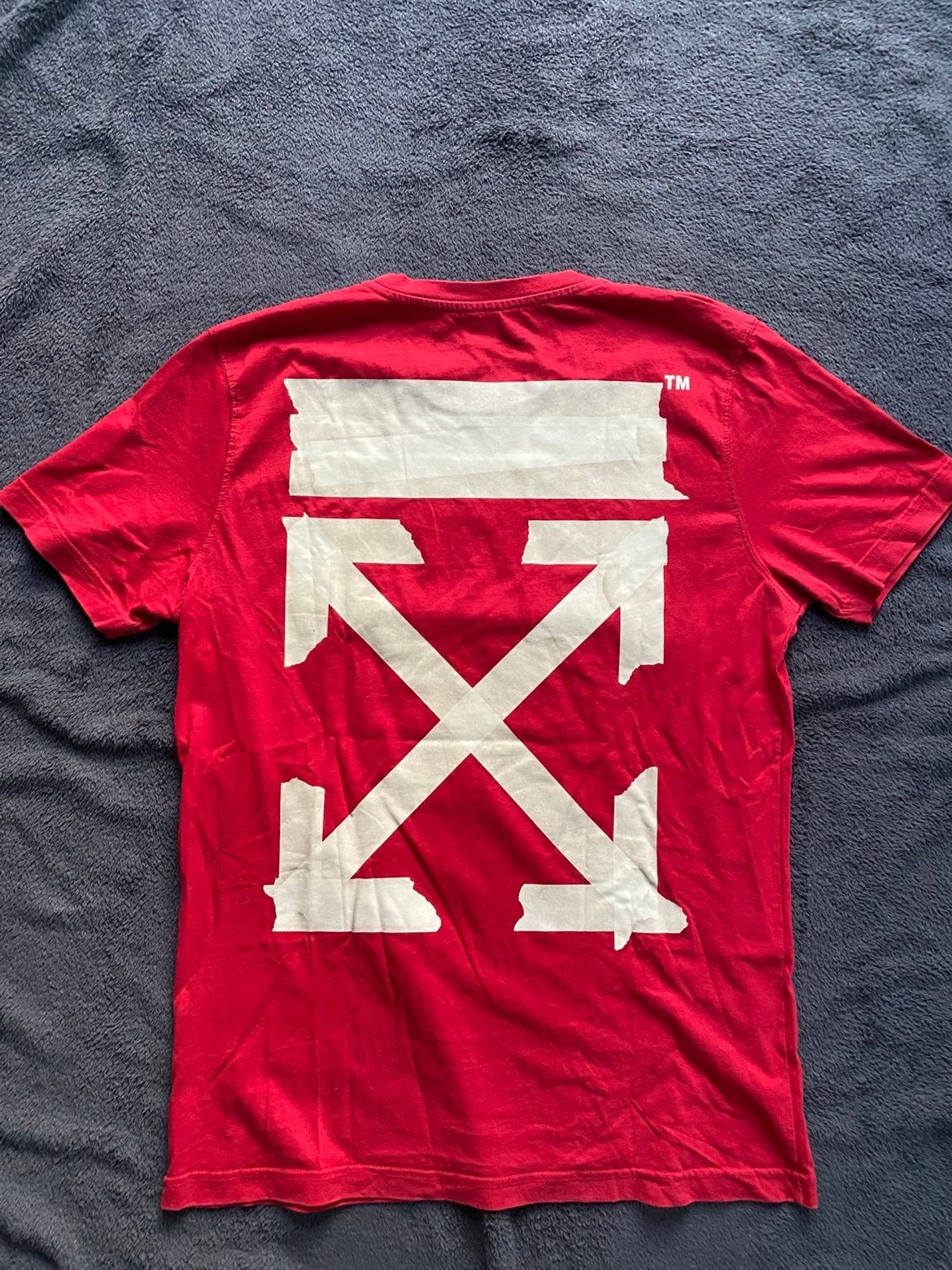Off-White Tape Arrows Red Tee, Ophalen of Verzenden, Zo goed als nieuw, Maat 48/50 (M), Rood