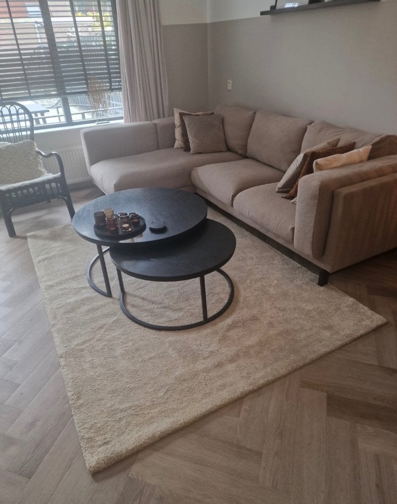 Salontafels rond zwart Marmer, Ophalen, Overige materialen, 50 tot 100 cm, Rond