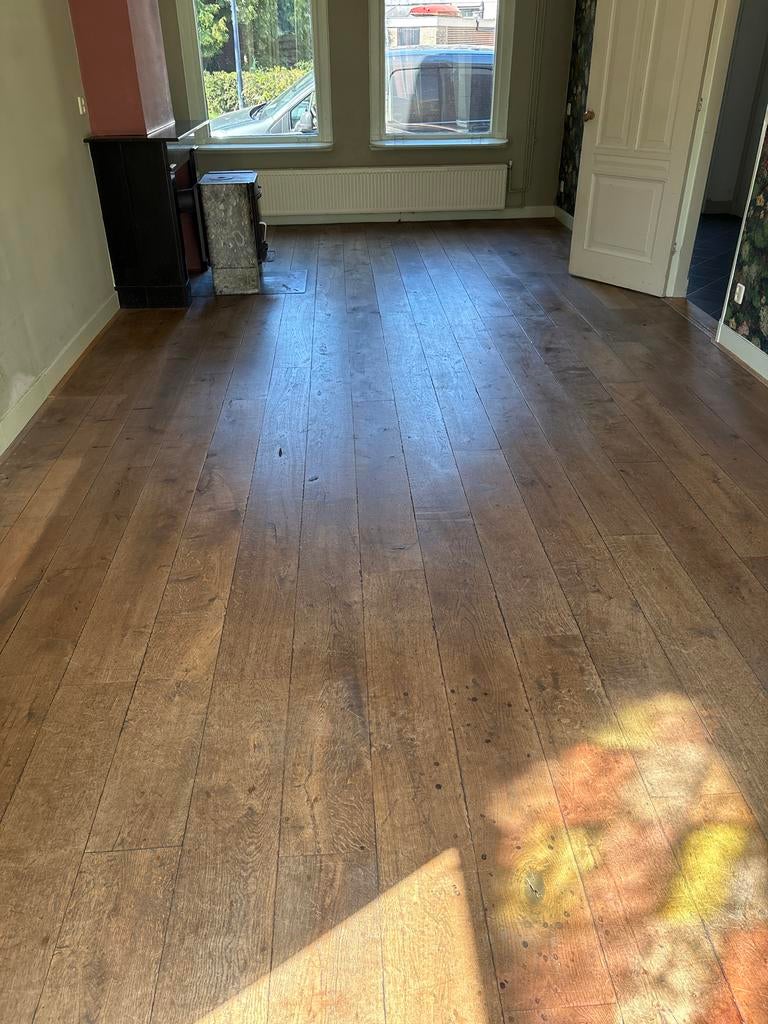 Mooie eiken houten vloer, Doe-het-zelf en Verbouw, Vloerdelen en Plavuizen, Gebruikt, 10 m² of meer, 10 tot 30 cm, Hout