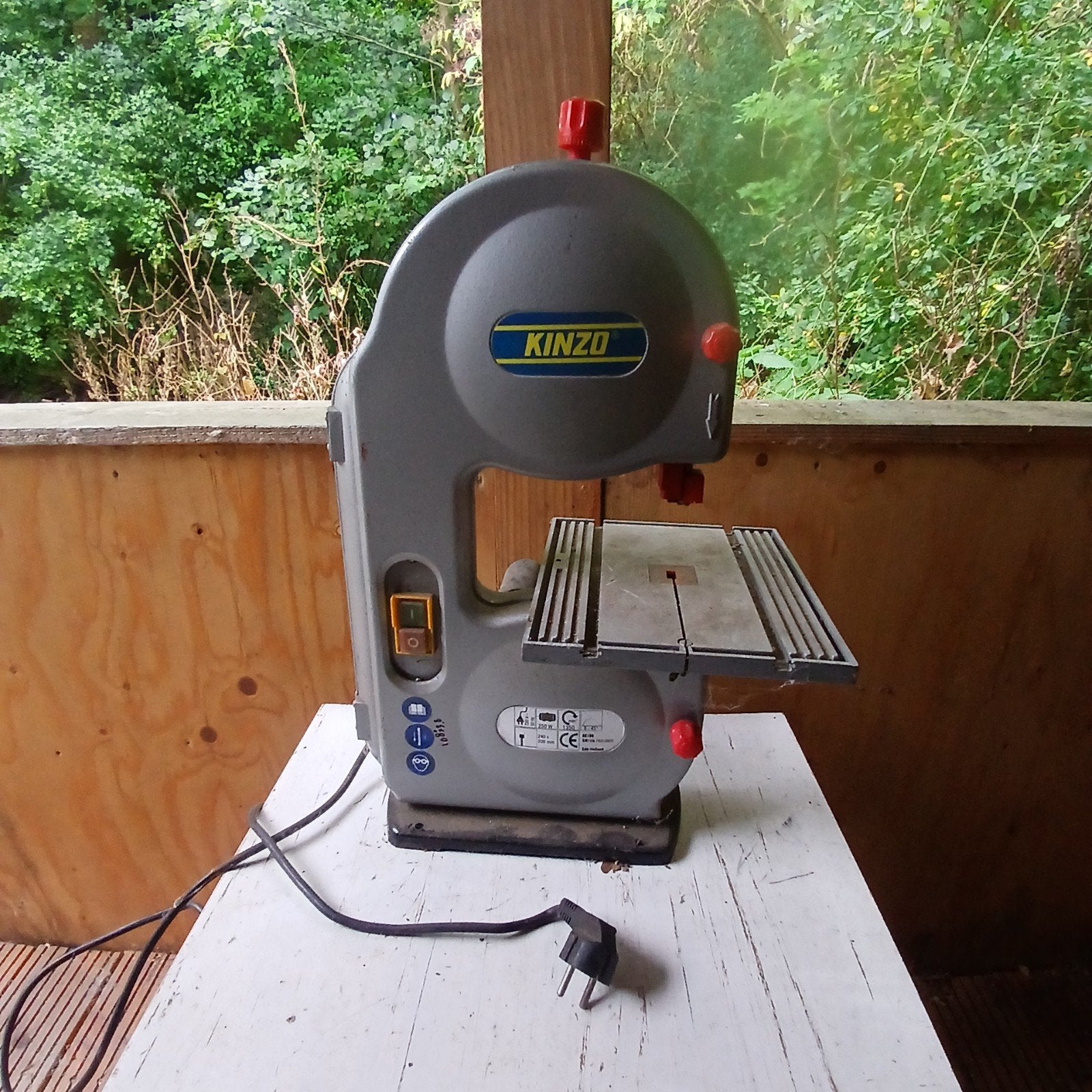 Kinzo lintzaag 230 v tafelmodel, zonder lint !, Ophalen