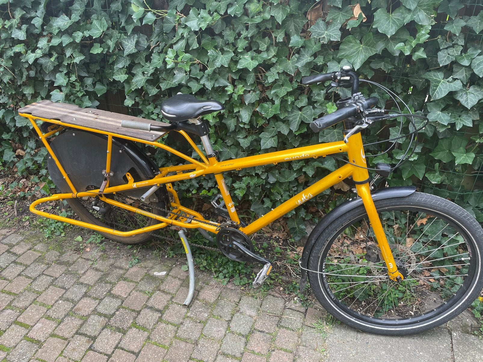 Yuba Mundo longtail cargo bike voor 1-4 personen, Ophalen, 24 inch of meer, Gebruikt, Staal