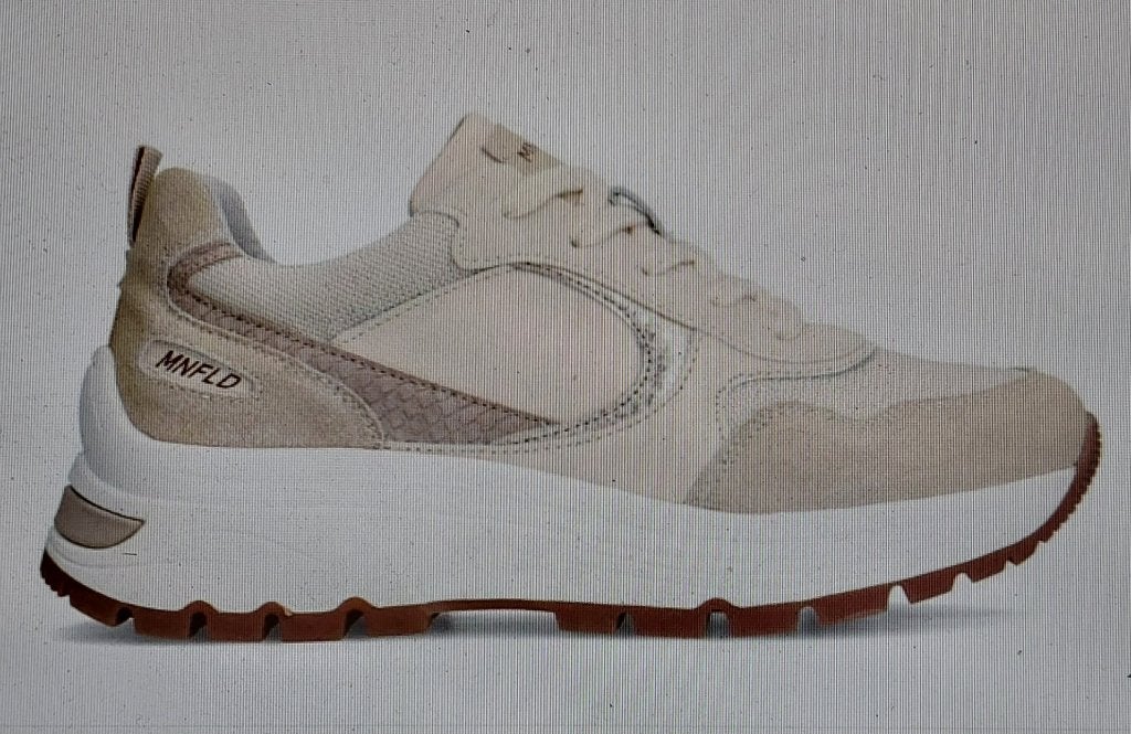 Manfield chunky leren sneakers maat 37, Beige, Ophalen of Verzenden, Manfield, Sneakers of Gympen
