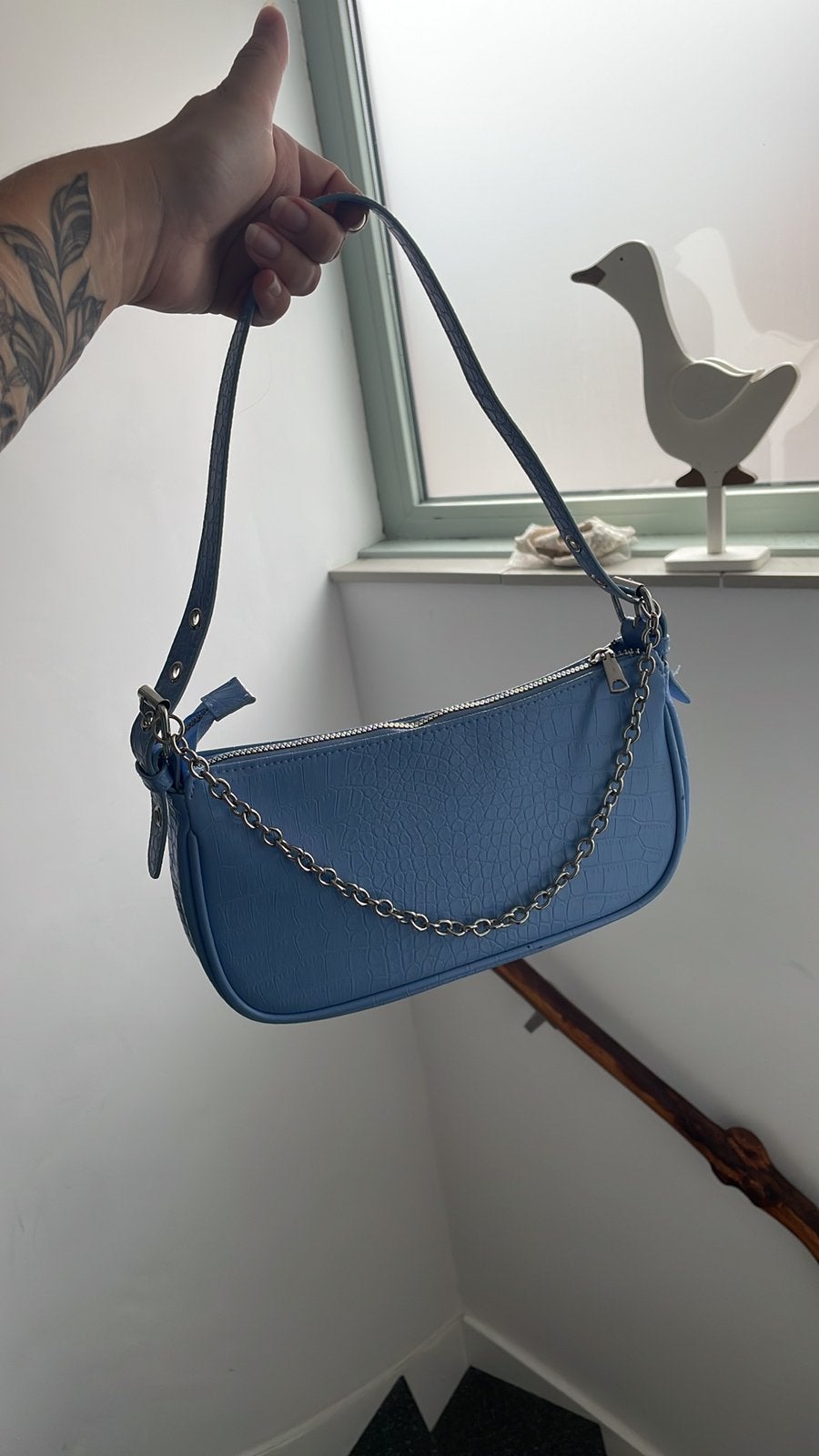 Handtas H&M, Ophalen of Verzenden, Zo goed als nieuw, Blauw, Handtas