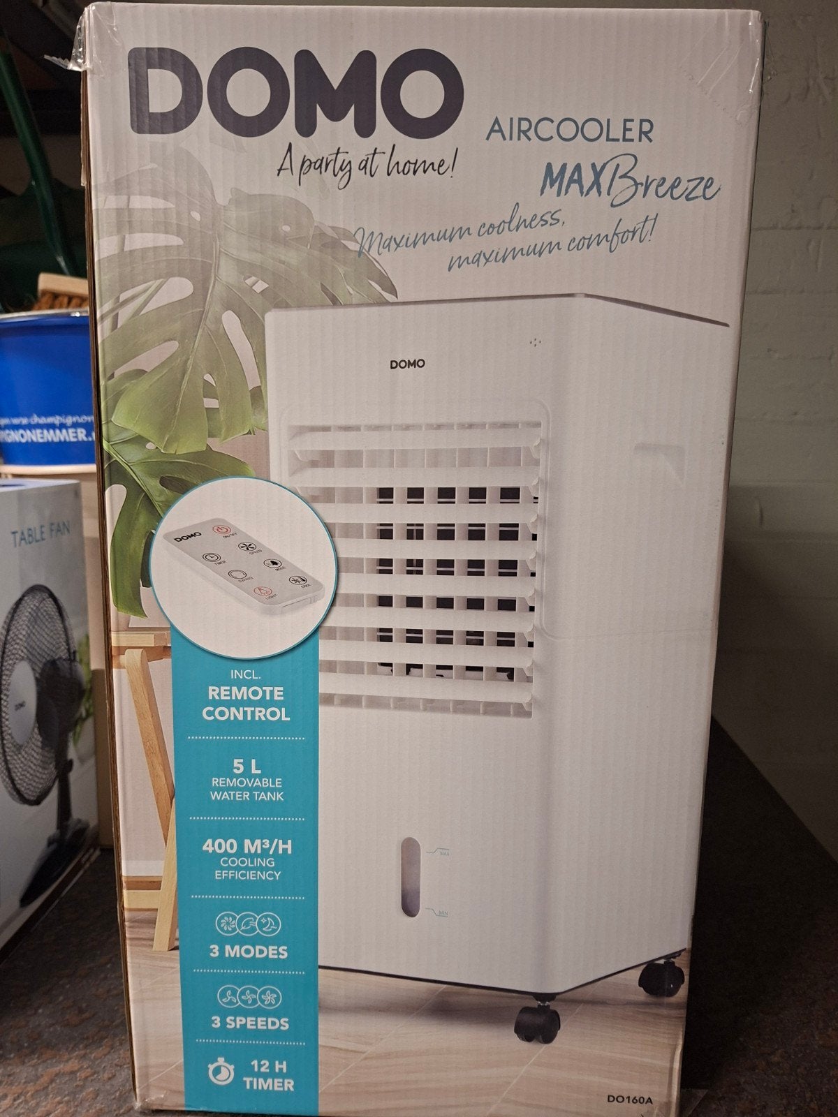 Domo MAXIBreeze Air Cooler met Afstandsbediening, Ophalen, Timer, Minder dan 60 m³, Nieuw