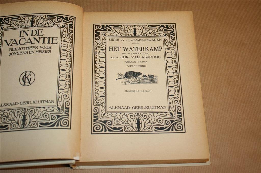 Het waterkamp. Abkoude. Uitg. Kluitman 1927., Ophalen of Verzenden, Gelezen