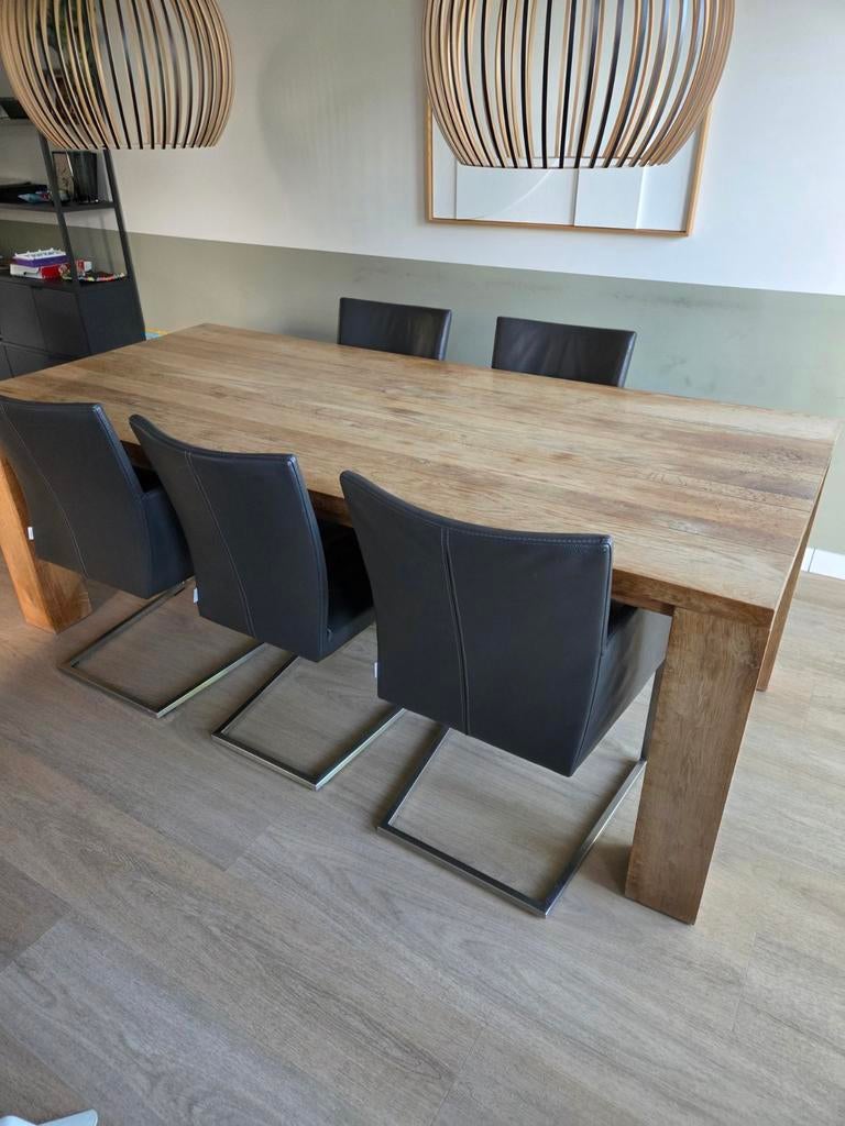 Gratis! Eettafel incl. 5 stoelen, Ophalen, Gebruikt, 4 tot 6 stoelen