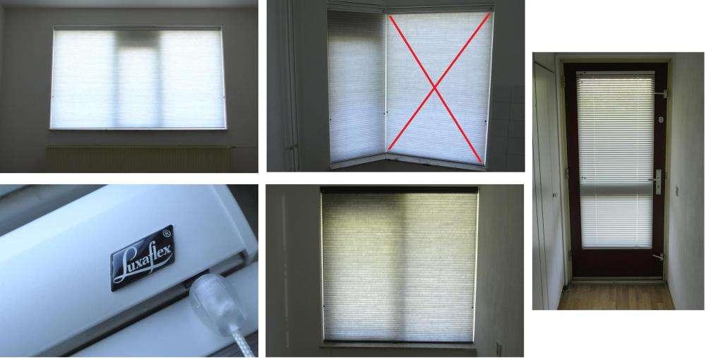 5x Luxaflexen top/down en 1x aluminium ( plissé / Duettes ), Huis en Inrichting, Stoffering | Gordijnen en Lamellen, Ophalen, Gebruikt