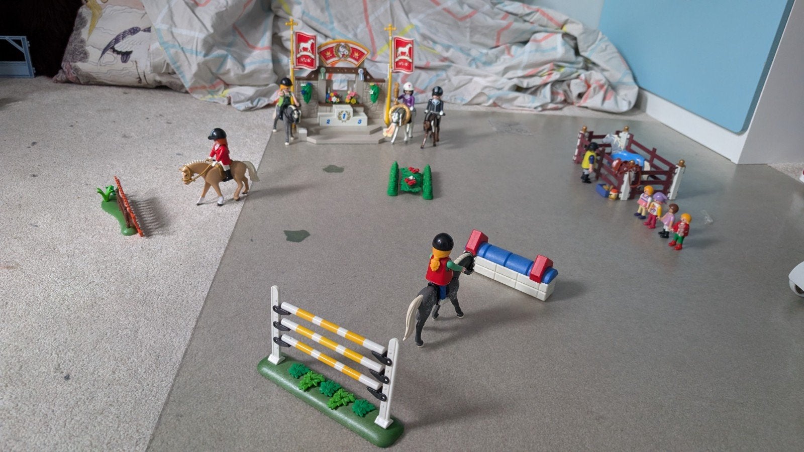 Playmobil Paardenshow en Springparcours Set, Ophalen, Zo goed als nieuw, Jongen of Meisje