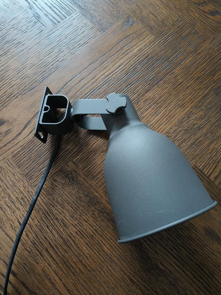 IKEA Antraciet Grijze Metalen Muurlamp - Verstelbaar, Ophalen of Verzenden, Zo goed als nieuw, Metaal, Modern, Industrieel