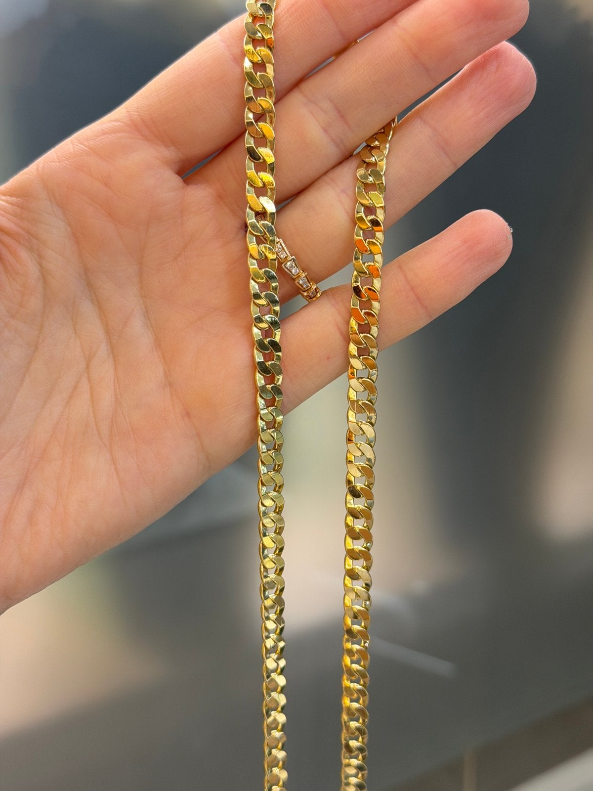 18KT Goud - 53.9 Gram - Ketting - CUBAN - Herenketting, Sieraden, Tassen en Uiterlijk, Kettingen, Ophalen, Nieuw, Goud