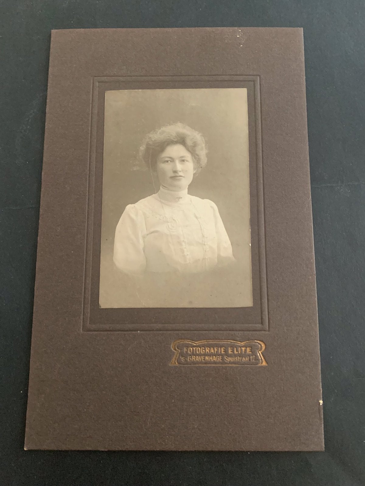 kabinetfoto cabinetfoto dame ‘s Gravenhage Elite Den Haag, Verzenden, Voor 1940, Zo goed als nieuw, Foto