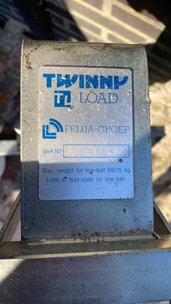 Twinny load fietsendrager voor dissel op caravan, Ophalen, Gebruikt
