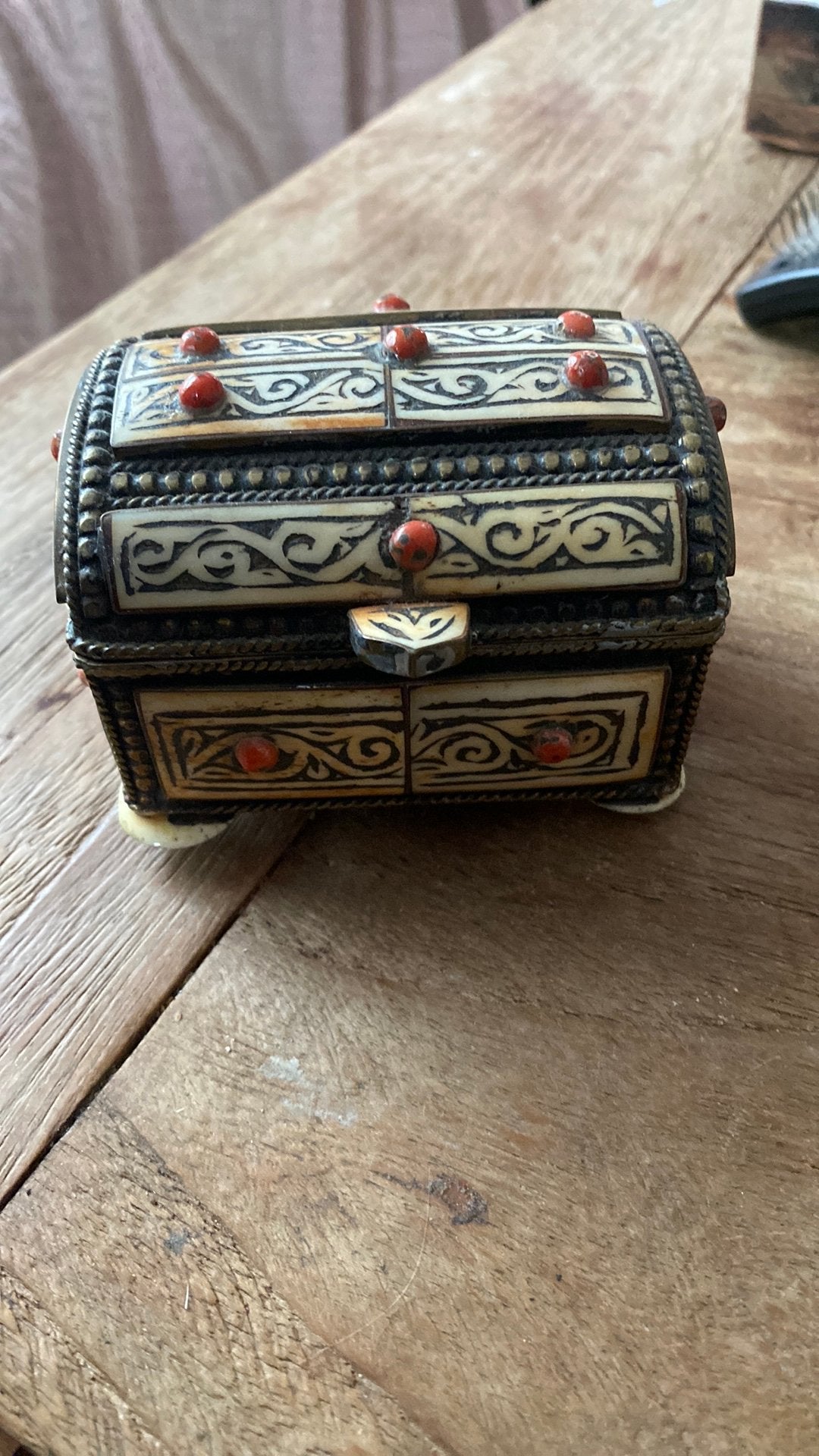 Marokkaanse sieraden box trouwkistje 20 ste eeuw, Antiek en Kunst, Ophalen of Verzenden, Koper