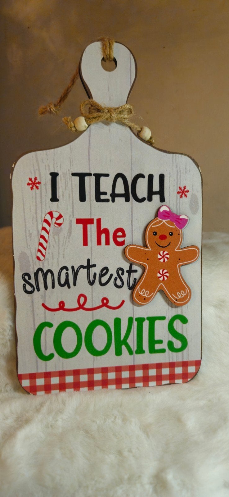 Leuke Gingerbread Kerst Snijplank Decoratie, Ophalen of Verzenden, Zo goed als nieuw