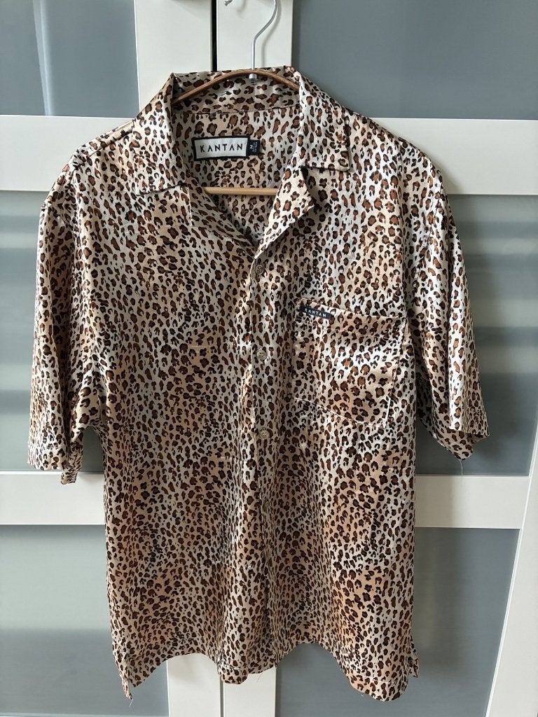 Kantan blouse maat M tijger glanzend, Kleding | Dames, Maat 38/40 (M), Bruin, Ophalen of Verzenden, Zo goed als nieuw