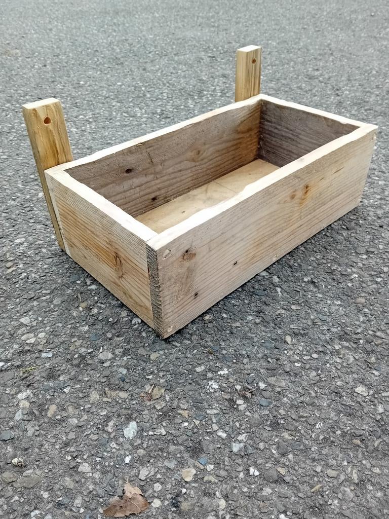 Houten plantenbak voor aan de schutting, Tuin en Terras, Bloembakken en Plantenbakken, Ophalen, Minder dan 30 cm, Minder dan 60 cm