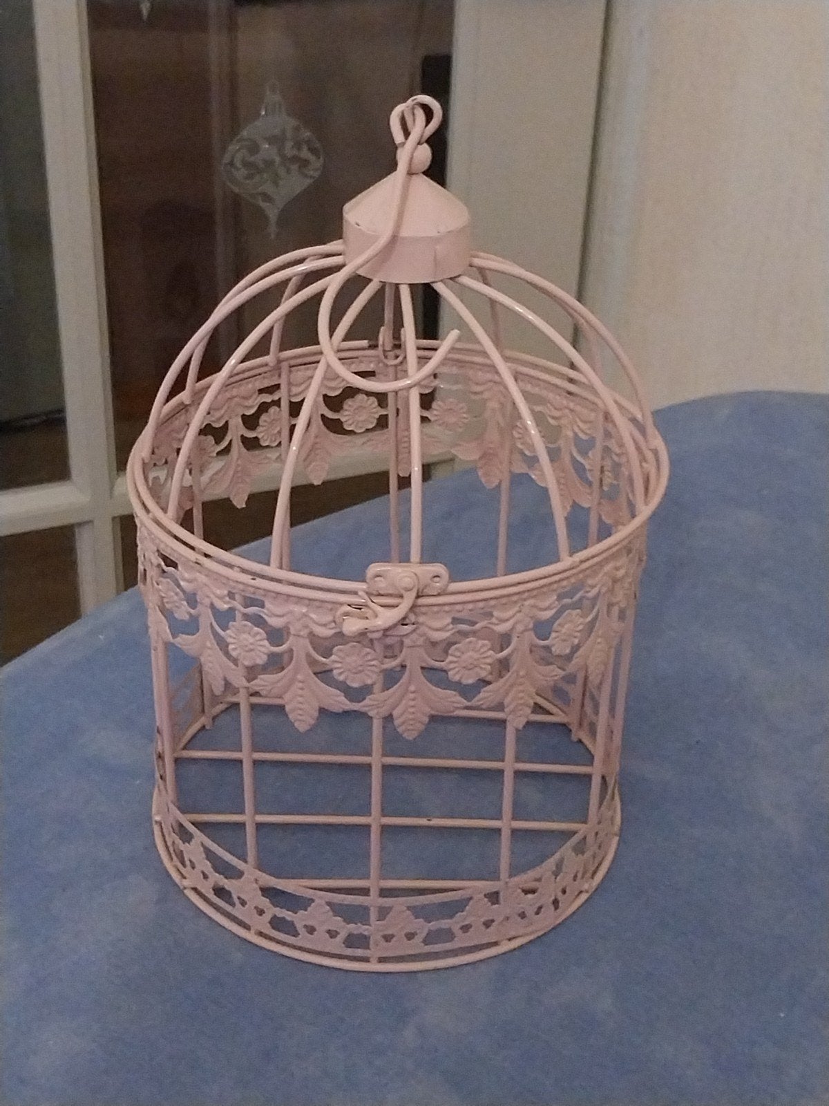 Decoratieve Roze Vogelkooi - Vintage Stijl., Vintage, Roze, Ophalen of Verzenden, Zo goed als nieuw