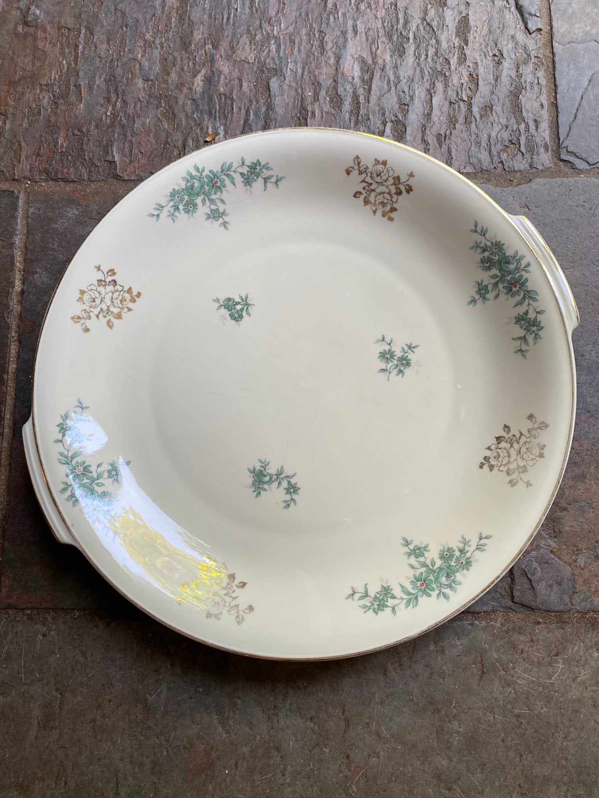 Schaal/ bord met bloemwn patroon, Ophalen
