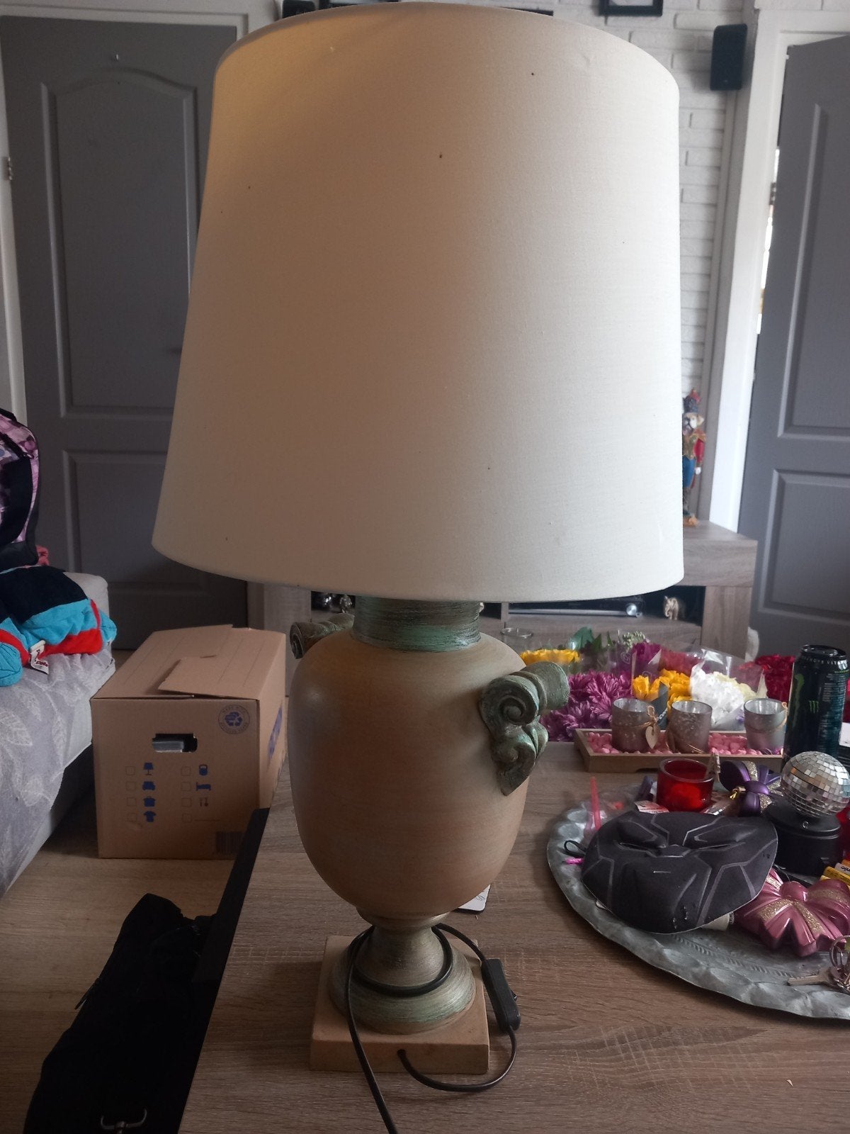 Super mooie lamp maar zwaar, Huis en Inrichting, Ophalen of Verzenden, Zo goed als nieuw, 50 tot 75 cm