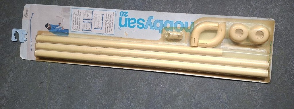 Ophangset douche gordijn, Huis en Inrichting, Badkamer | Badtextiel en Accessoires, Ophalen, Zo goed als nieuw, Wit, Douche-accessoire