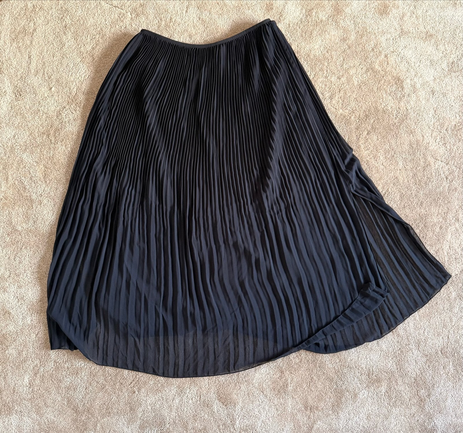H&M Geplooide Midi Rok Zwart Maat XL (Nieuw met kaartje), Kleding | Dames, Zwart, Maat 46/48 (XL) of groter, Nieuw, Ophalen of Verzenden