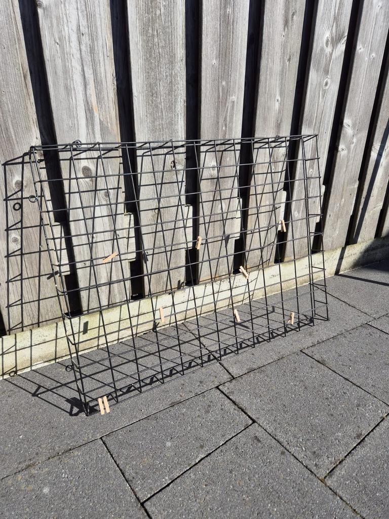 Wandbord, Ophalen, Metaal, Industrieel, Zwart