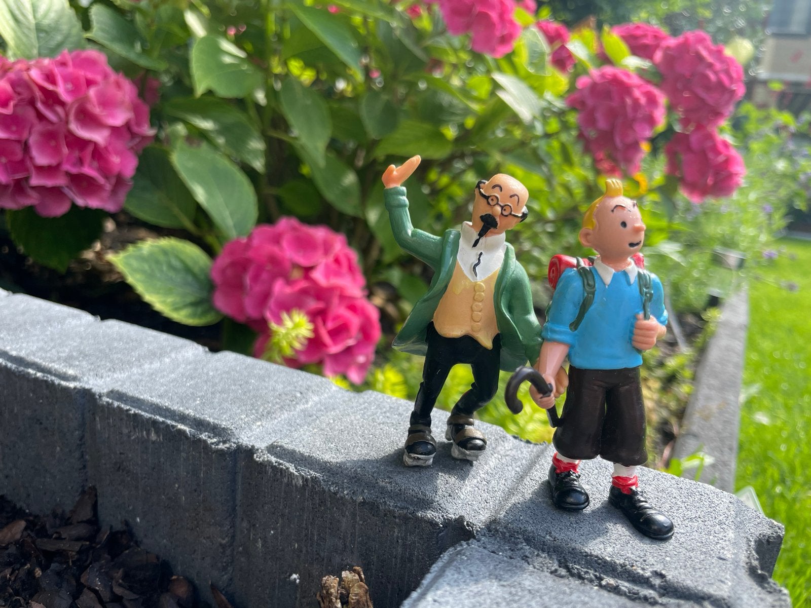 Kuifje en Professor Zonnebloem figuurtjes Herge Plastoy, Verzamelen, Ophalen of Verzenden, Zo goed als nieuw