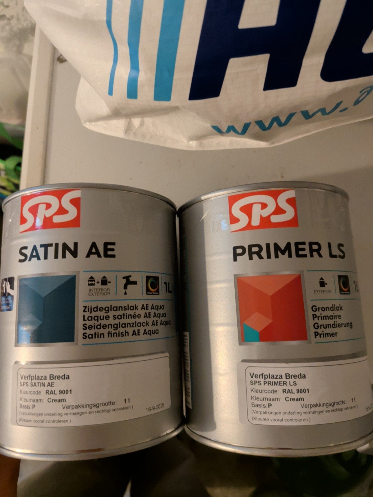 Primer en lak SPS ral9001, Ophalen, Nieuw, Wit, Lak
