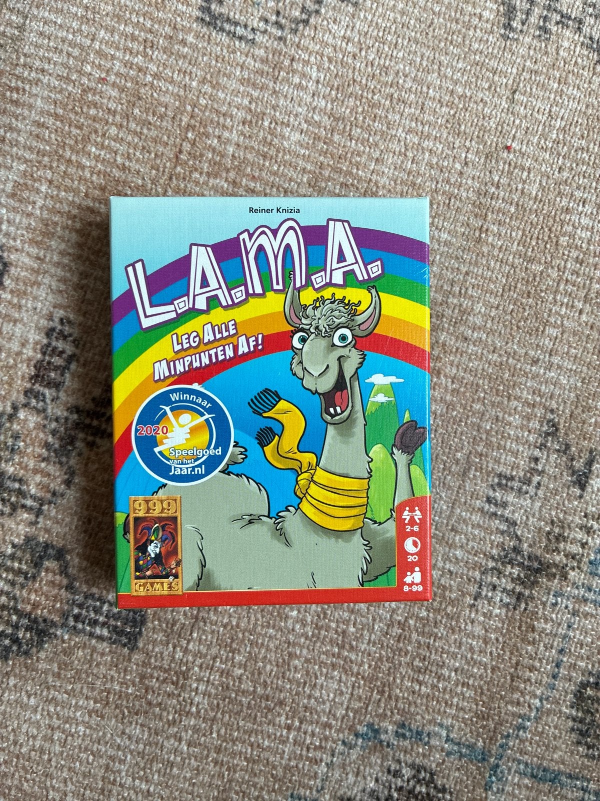 L.A.M.A. Leg Alle Minpunten Af! Kaartspel - Winnaar Speelgoe, Hobby en Vrije tijd, Een of twee spelers, Ophalen of Verzenden, Zo goed als nieuw