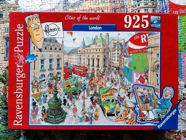 Fleroux, Ravensburger Puzzel - Londen, New York, Parijs, Ophalen of Verzenden, 500 t/m 1500 stukjes, Zo goed als nieuw, Legpuzzel