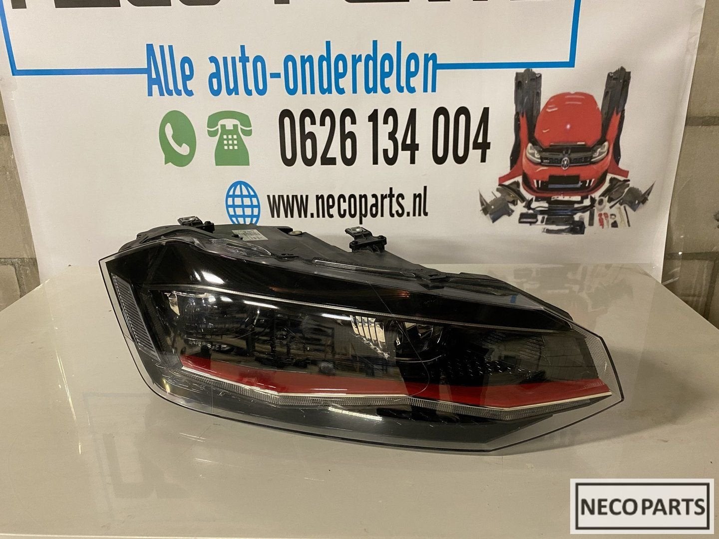 VW POLO 2G GTI LED KOPLAMP RECHTS 2G1941036G ORIGINEEL, Auto-onderdelen, Verlichting, Gebruikt, -, Volkswagen, -