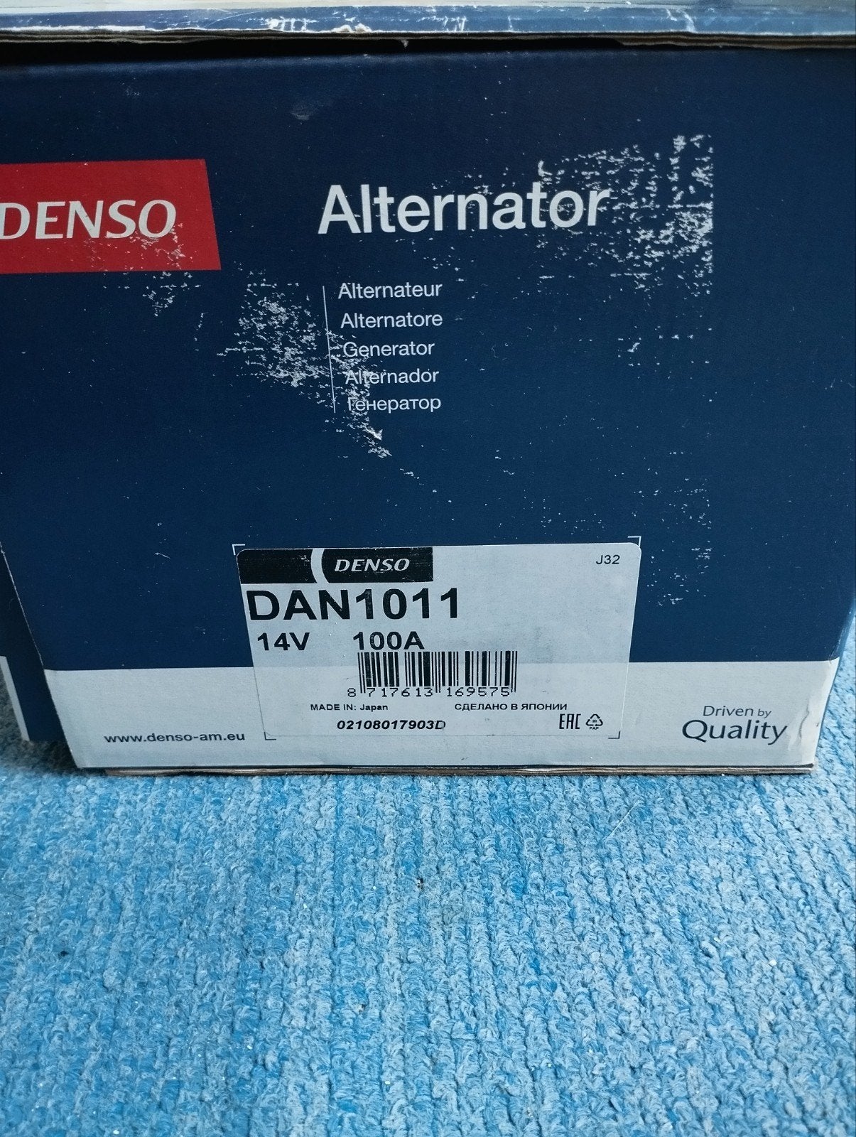 Toyota Dynamo Denso DAN1011 14V 100A - Gebruikt, Ophalen of Verzenden, Gebruikt, Toyota