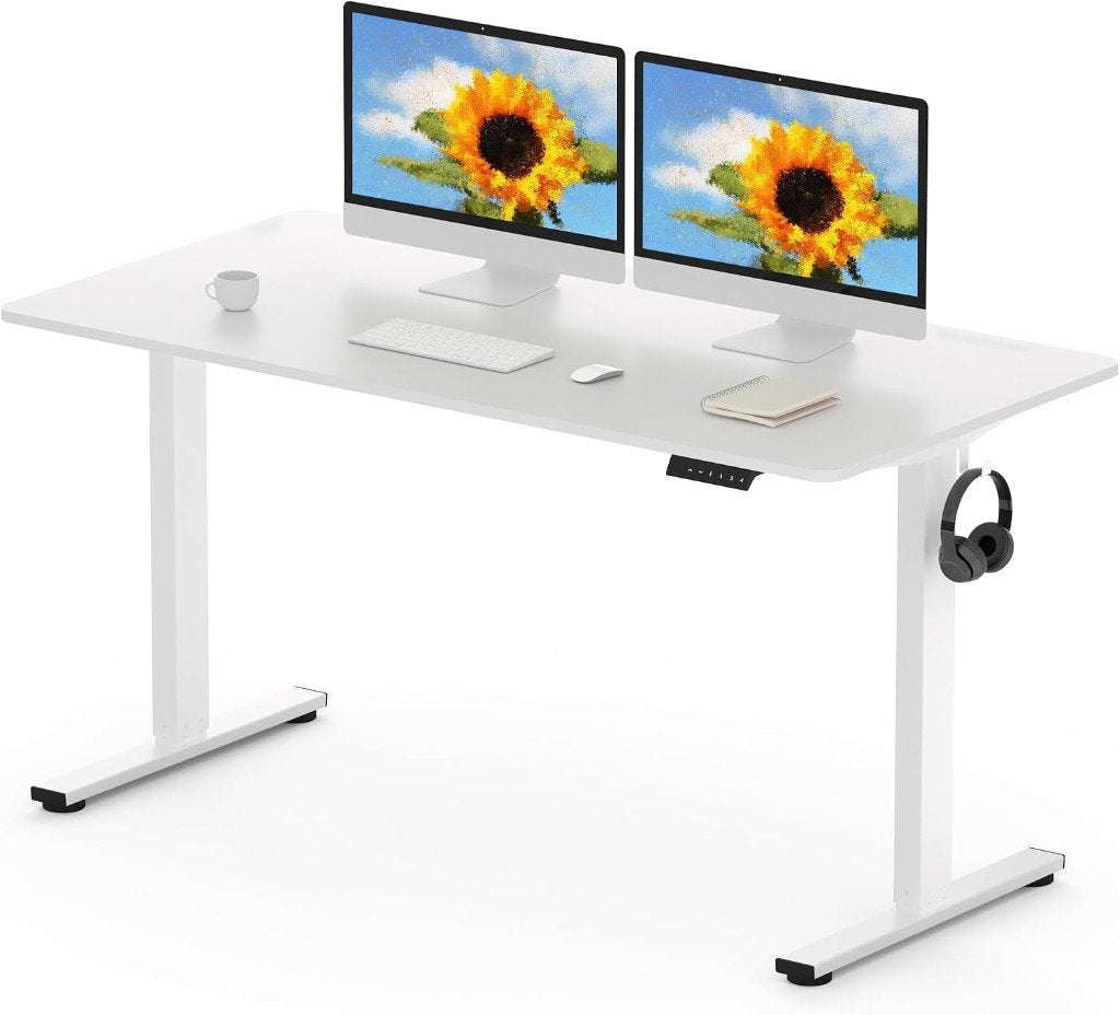 Flexispot 140x80 white table top with round corners. NO LEGS, Ophalen, Overige typen, Hout, Zo goed als nieuw