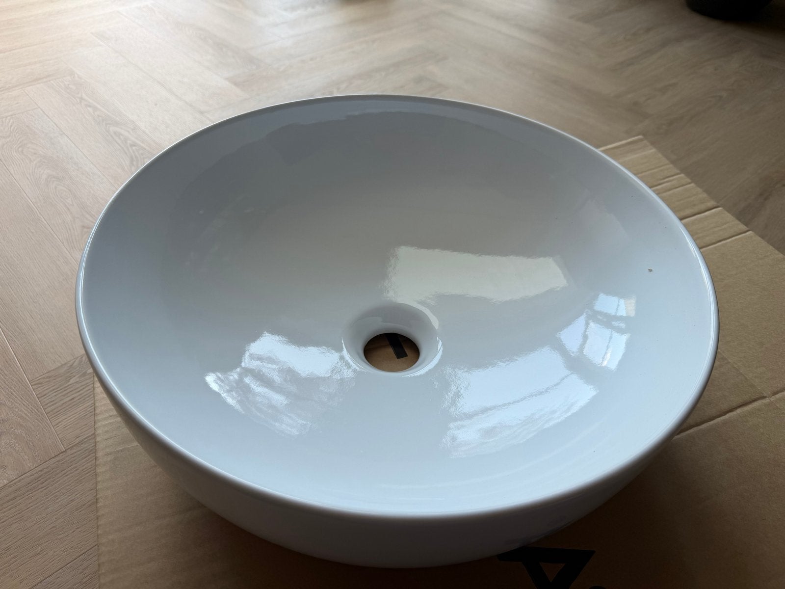 2x Azzurra Circle opbouw waskom keramisch - wit, Ophalen, Nieuw, Wastafel