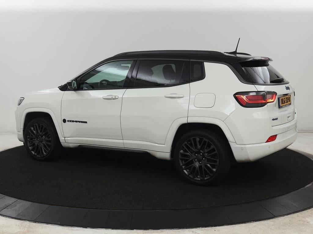 Jeep Compass 4xe 240 Plug-in Hybrid Electric S | Leder | 360, Automaat, Automatische klimaatregeling, 4 cilinders, Wit